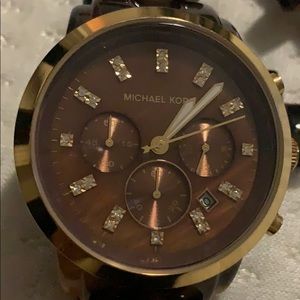 Michael Kors big face Tortoise watch